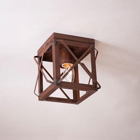 Single Ceiling Light with Folded Bars no Glass Image