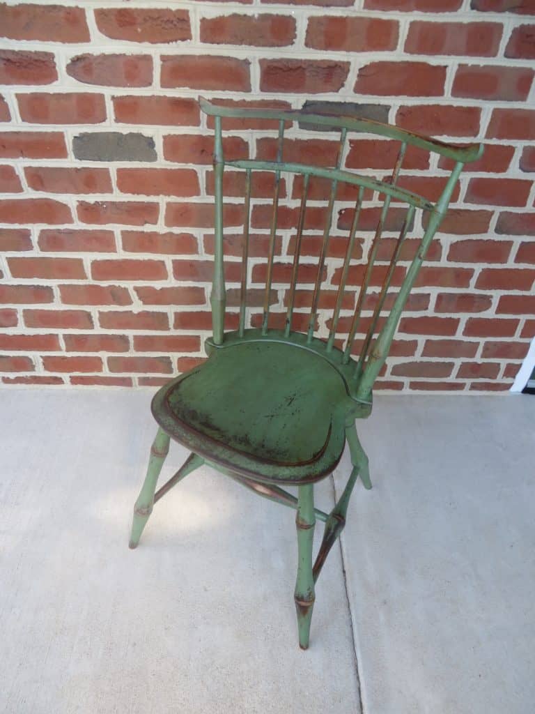 apple green birdcage windsor chair