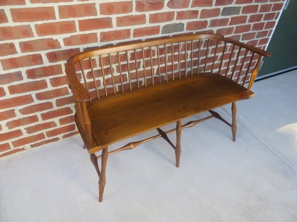 windsor bench with bamboo style turnings