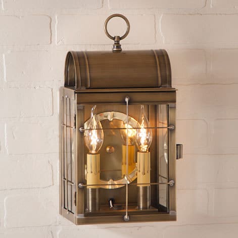 Toll House Wall Lantern in Weathered Brass Image