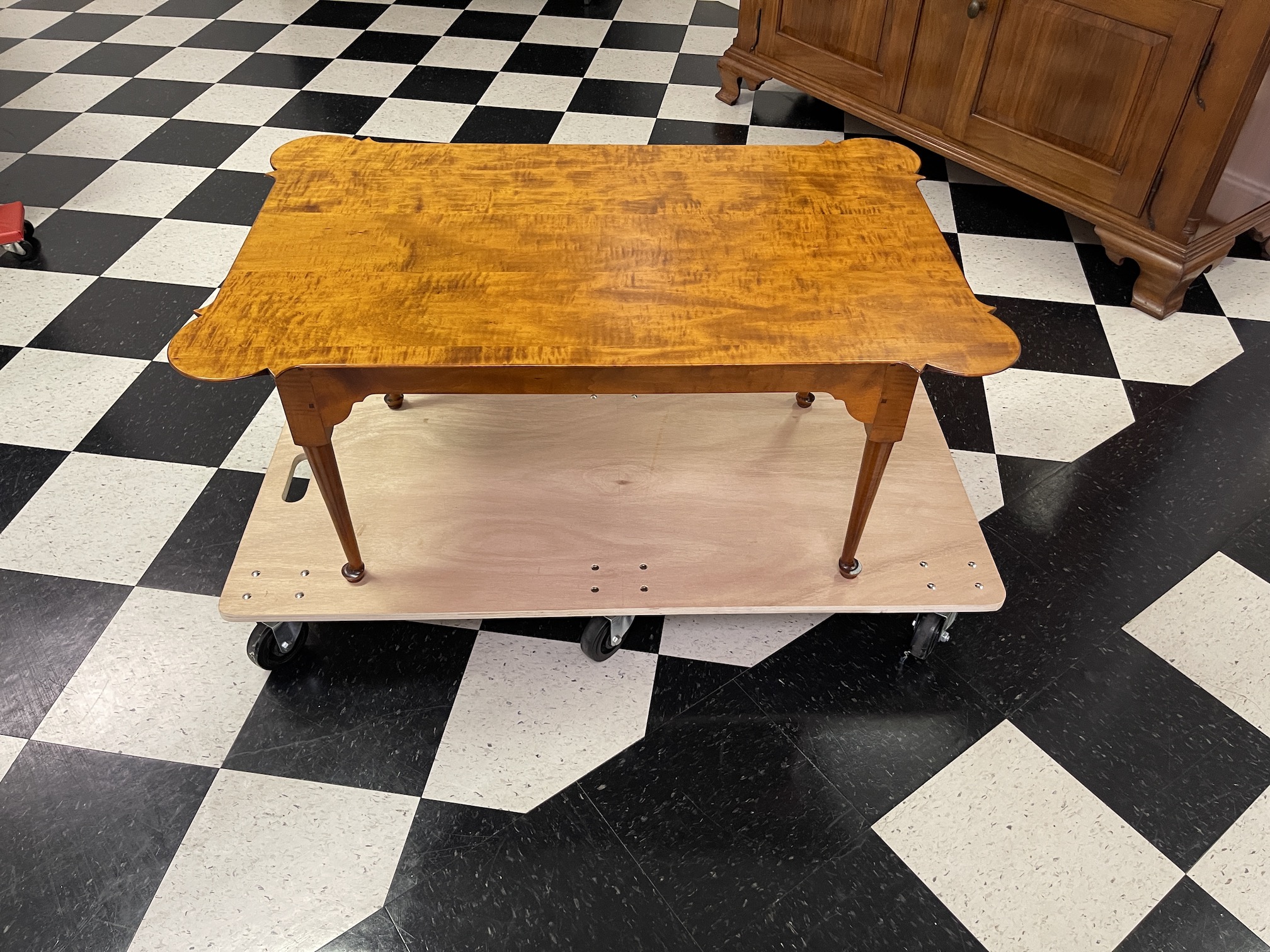 Tiger Maple Queen Anne Coffee Table Image