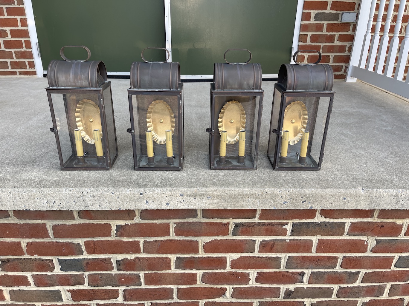 Set of Four Large Asheville Wall Lights - Outdoor Lighting Image