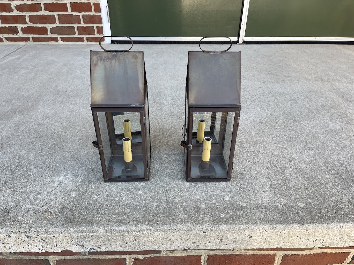 Pair of Simple Shaker Wall Lights - Outdoor Lighting Image