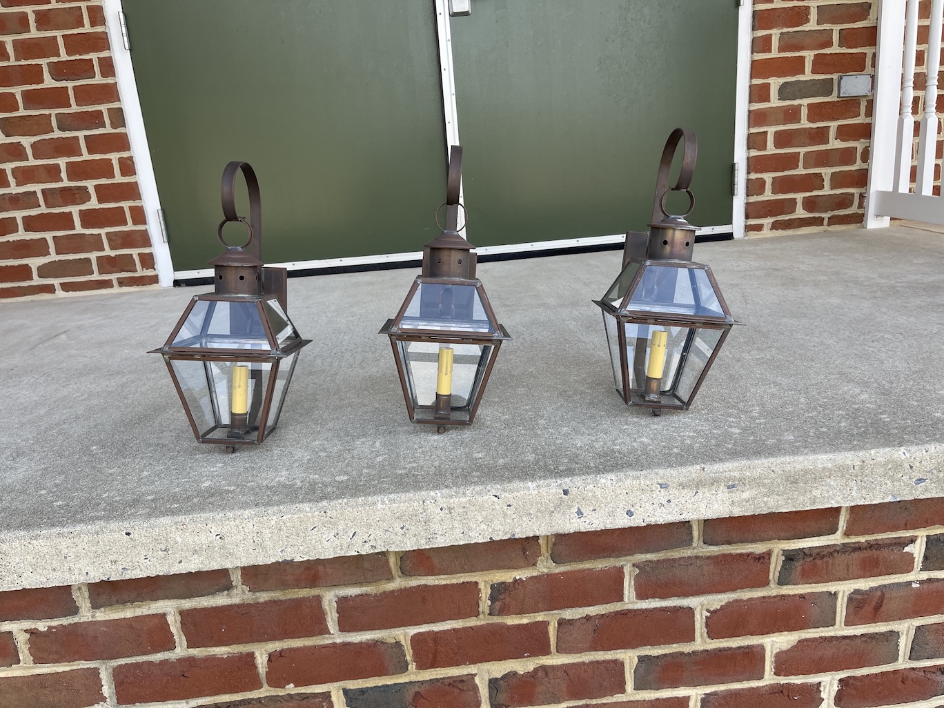 Three Charlottesville Wall Lights - Outdoor Lighting Image