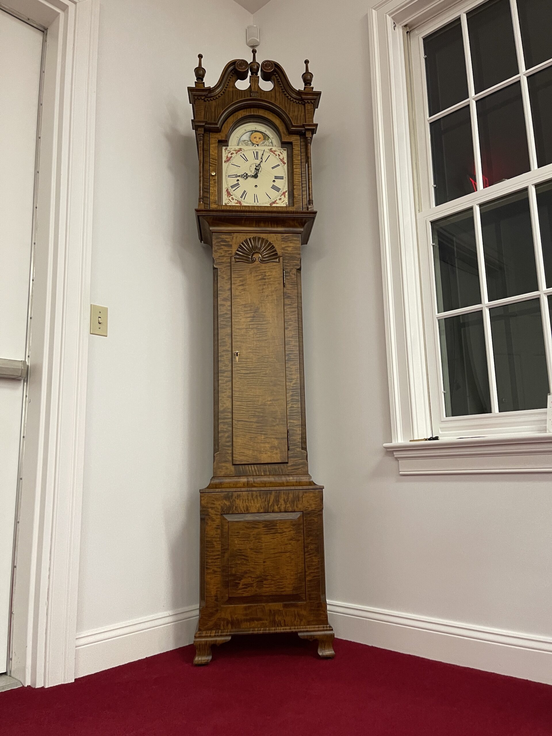 Tiger Maple Wood Arlington Grandfather Clock Image