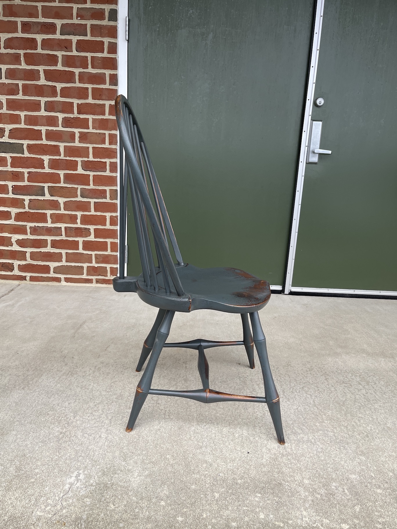 New Model Historical Bow Back Side Windsor Chair with Brace and Bamboo Turnings Image