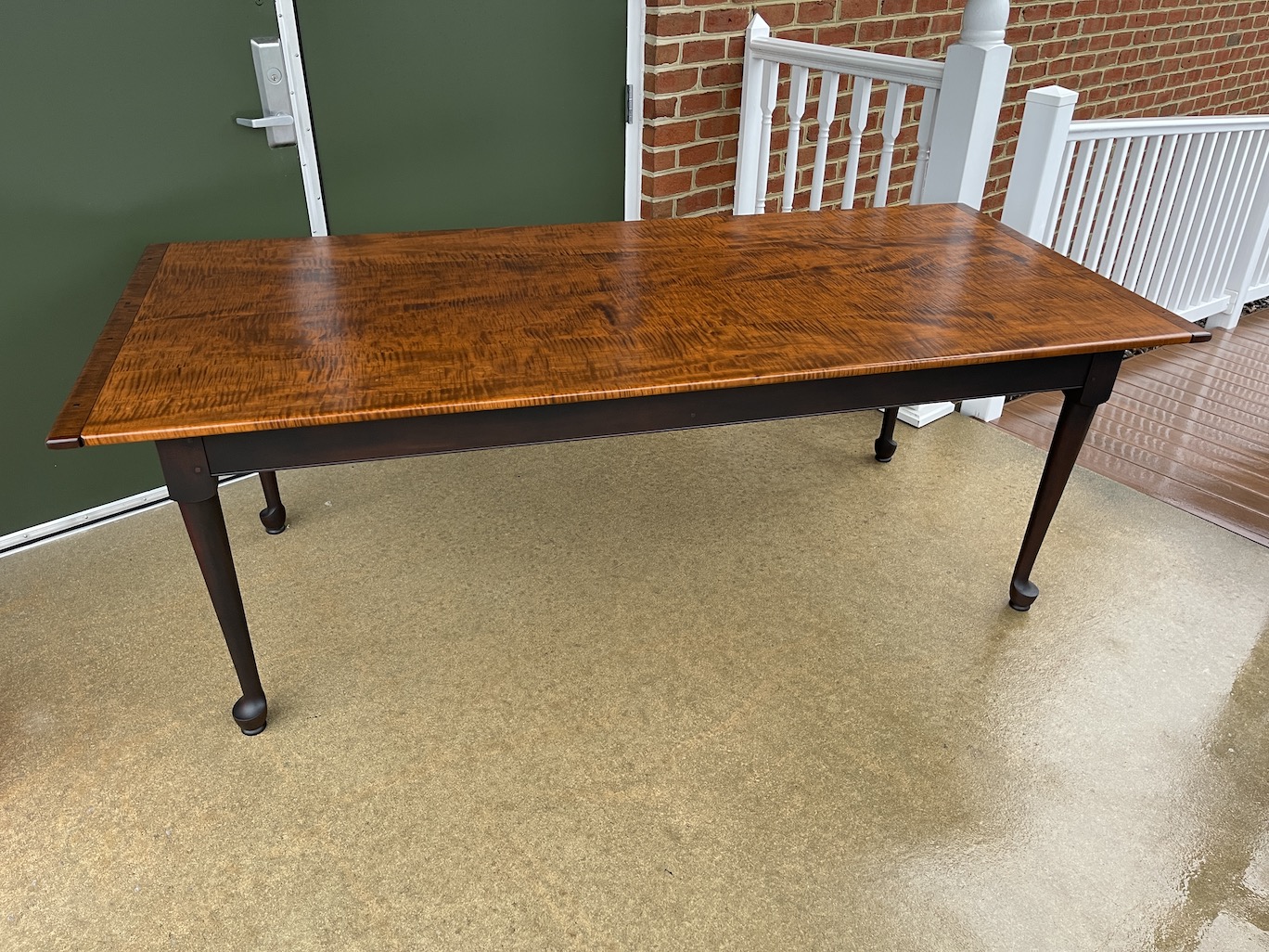 American Made 7 ft X 37in Pennsylvania Queen Anne Farm Table Image