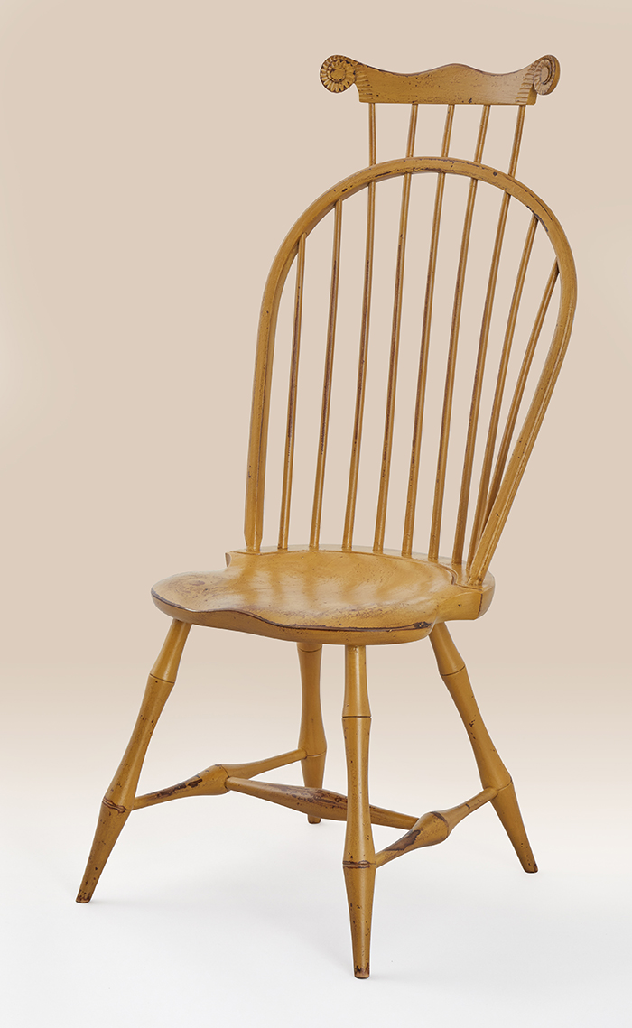 Historical Bow Back Side Windsor Chair with Comb and Bamboo Turnings Image