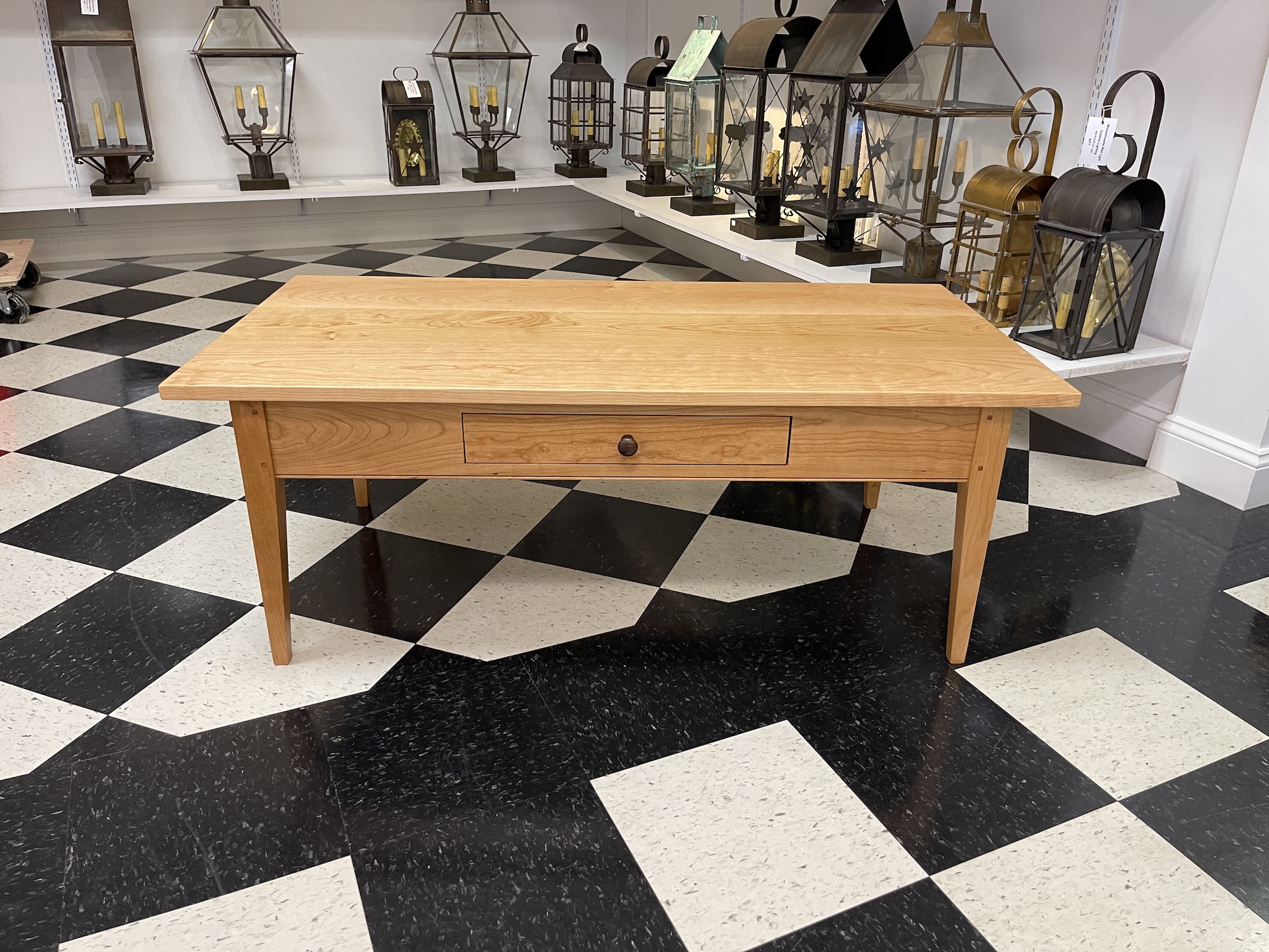Shaker Style Coffee Table - Cherry Wood - Natural Finish Image