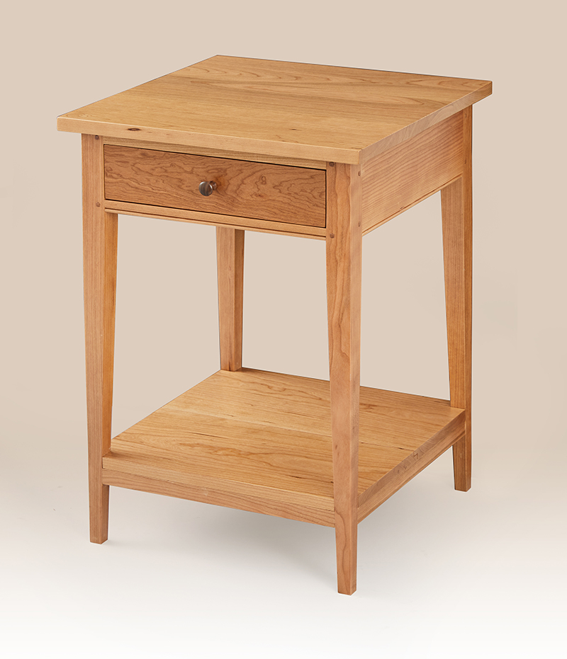 Natural Finish Tyringham Shaker Stand with Shelf Image
