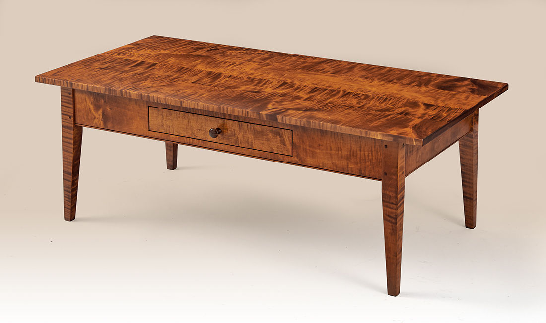 Tiger Maple Wood Enfield Shaker Coffee Table Image