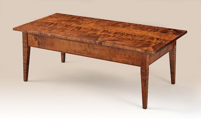 Pleasant Hill Shaker Coffee Table - Shaker - Designer Series - Tiger Maple Wood Image