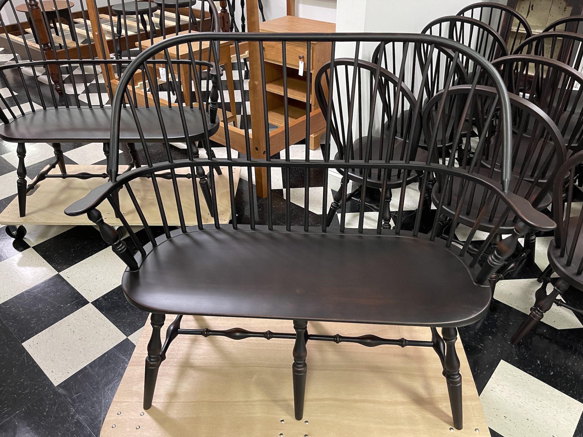 Pair of Sack Back Windsor Settees at Great Windsor Chairs