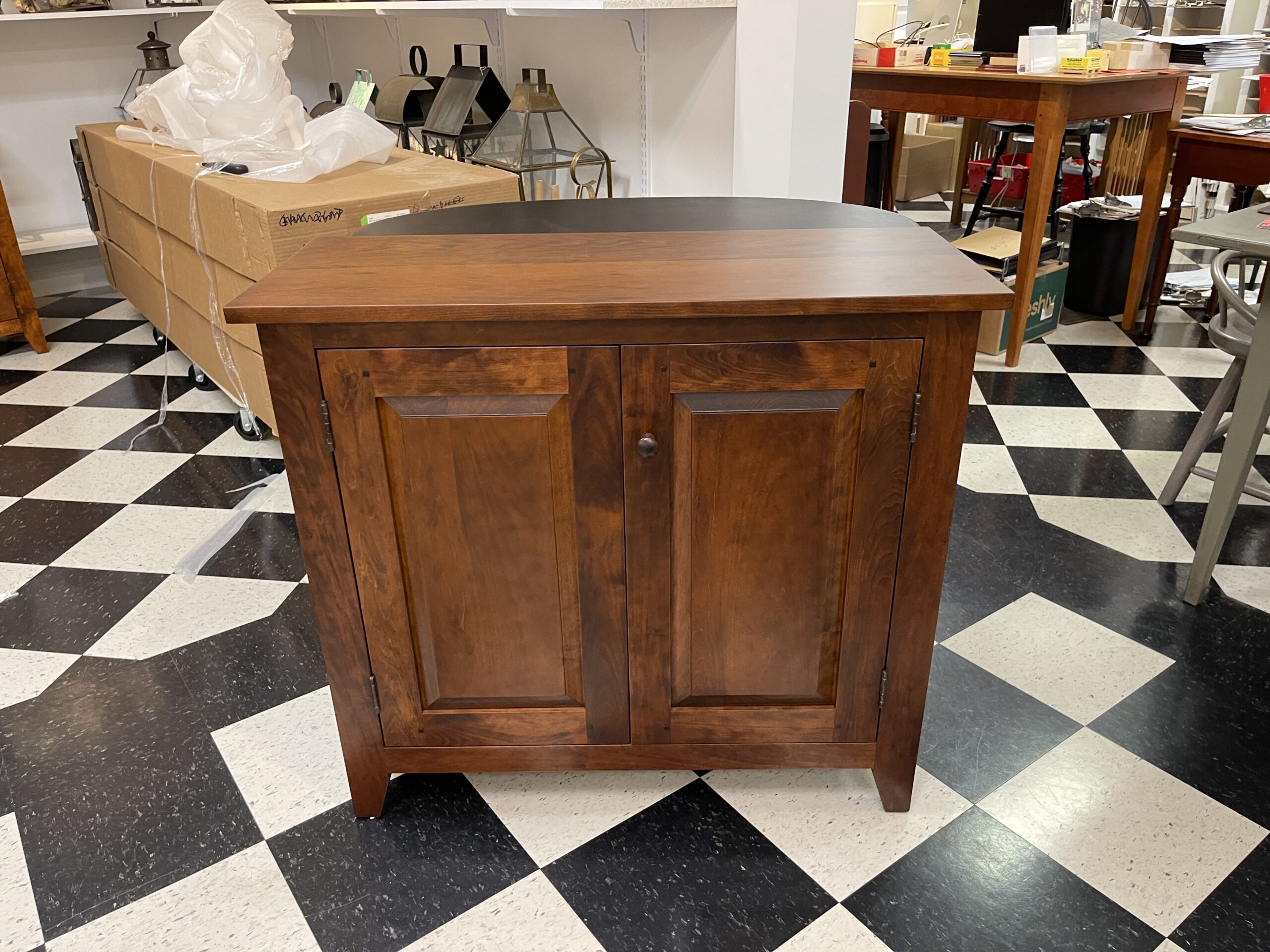 Small Cherry Wood Cabinet Image