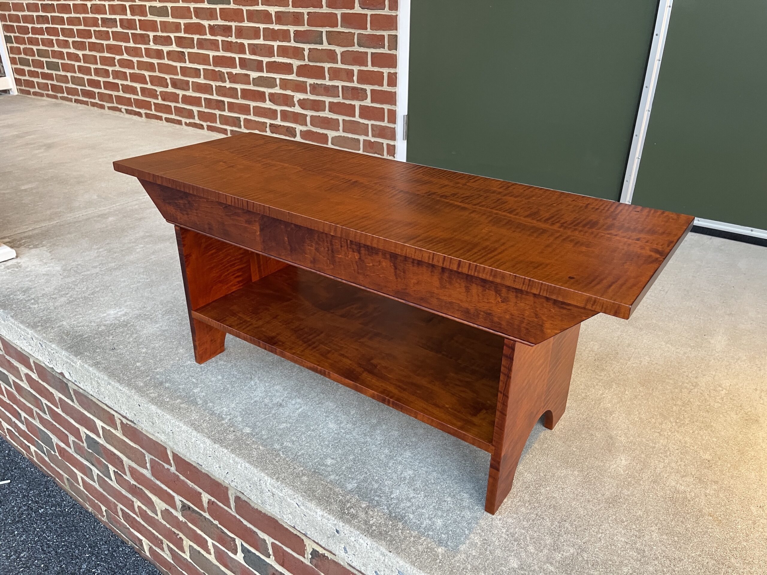 Tiger Maple Shaker Style Bench Image