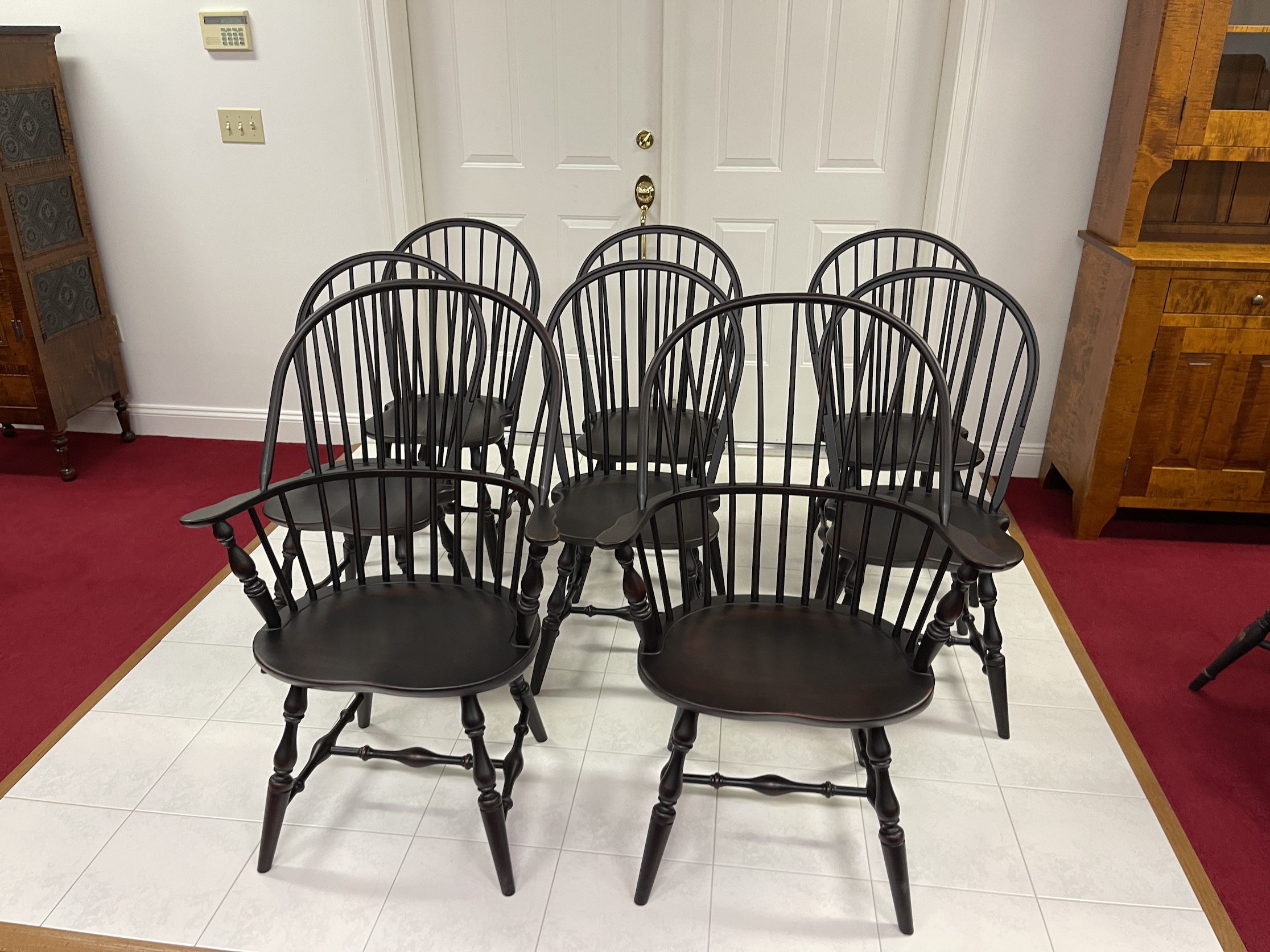 American Made 8 Windsor Chairs Image
