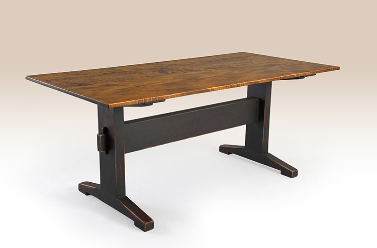 Country Style Trestle Table Image