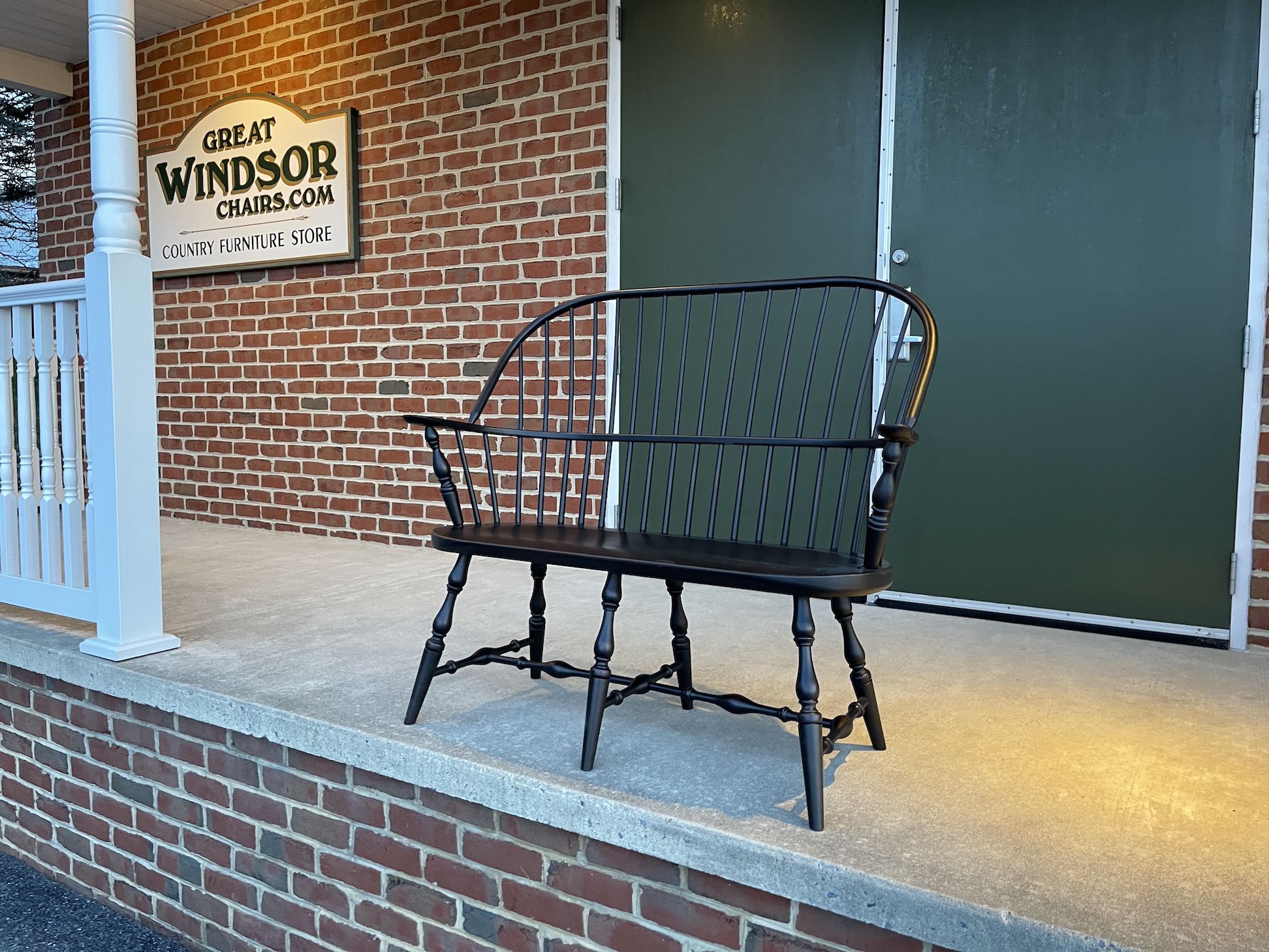 Pennsylvania Made Sack Back Windsor Settee Image