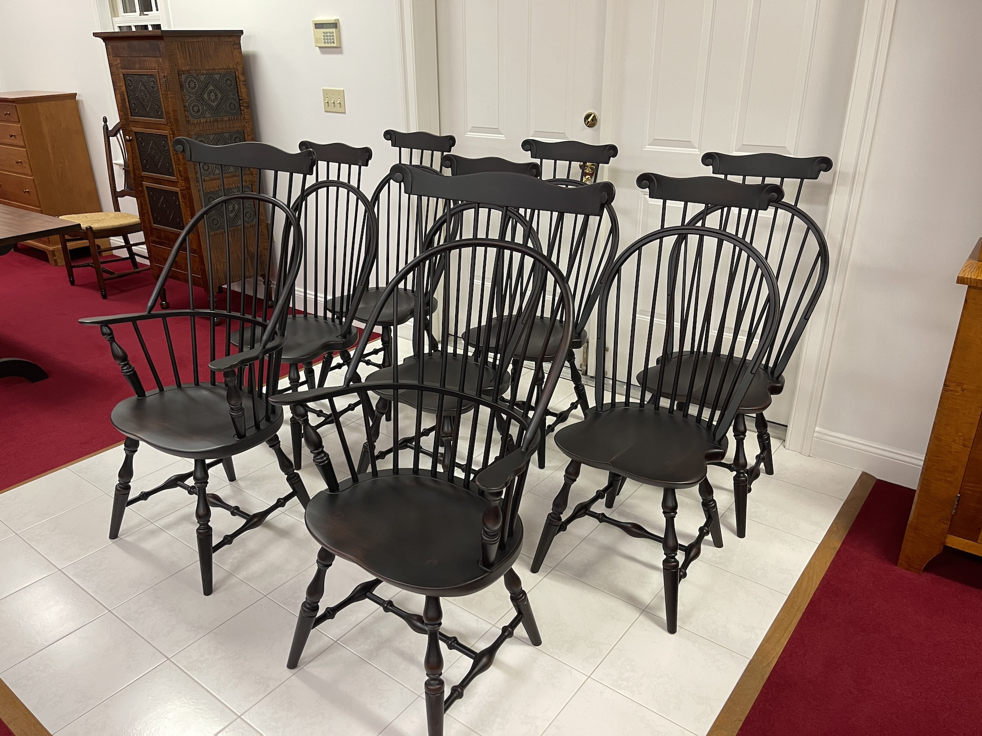 Pennsylvania Made Set of 8 Windsor Chairs Image