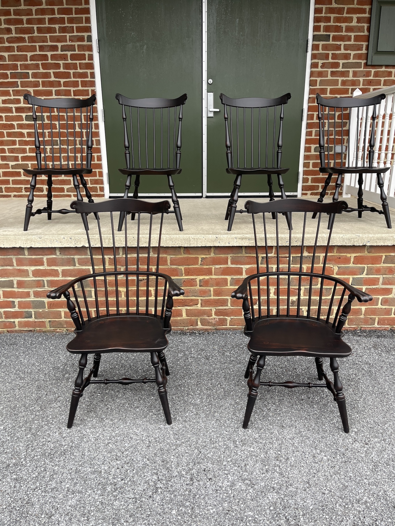New Set of 6 Fan Back Windsor Chairs Image