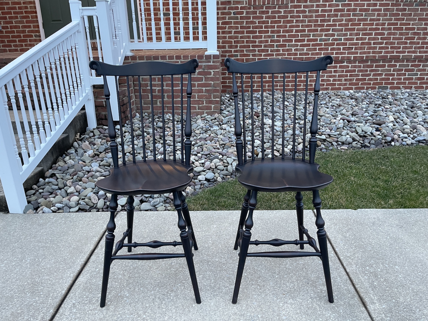 Pair of Fan Back Stools Image