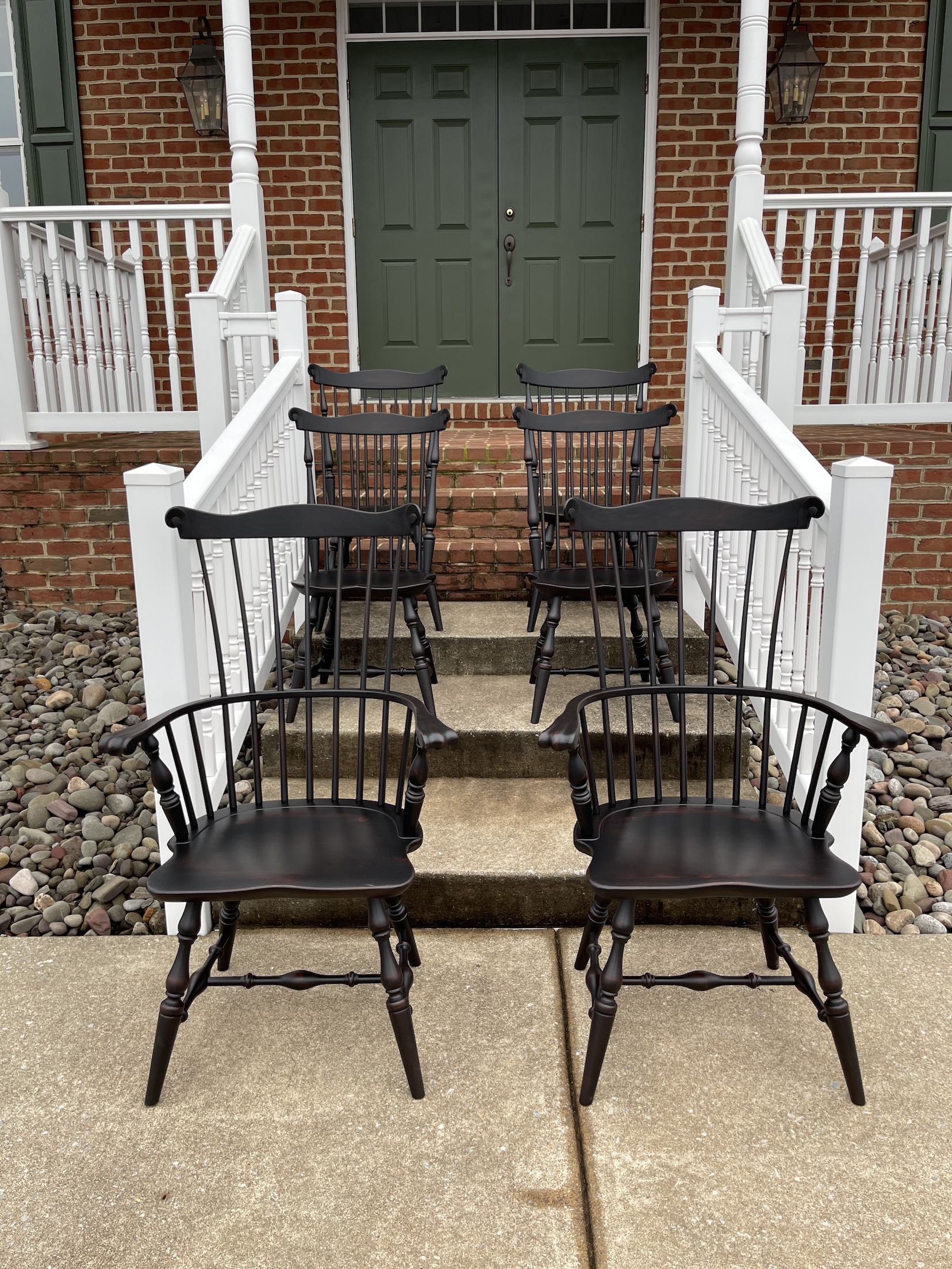 Set of 6 Windsor Chairs Pennsylvania Made Image