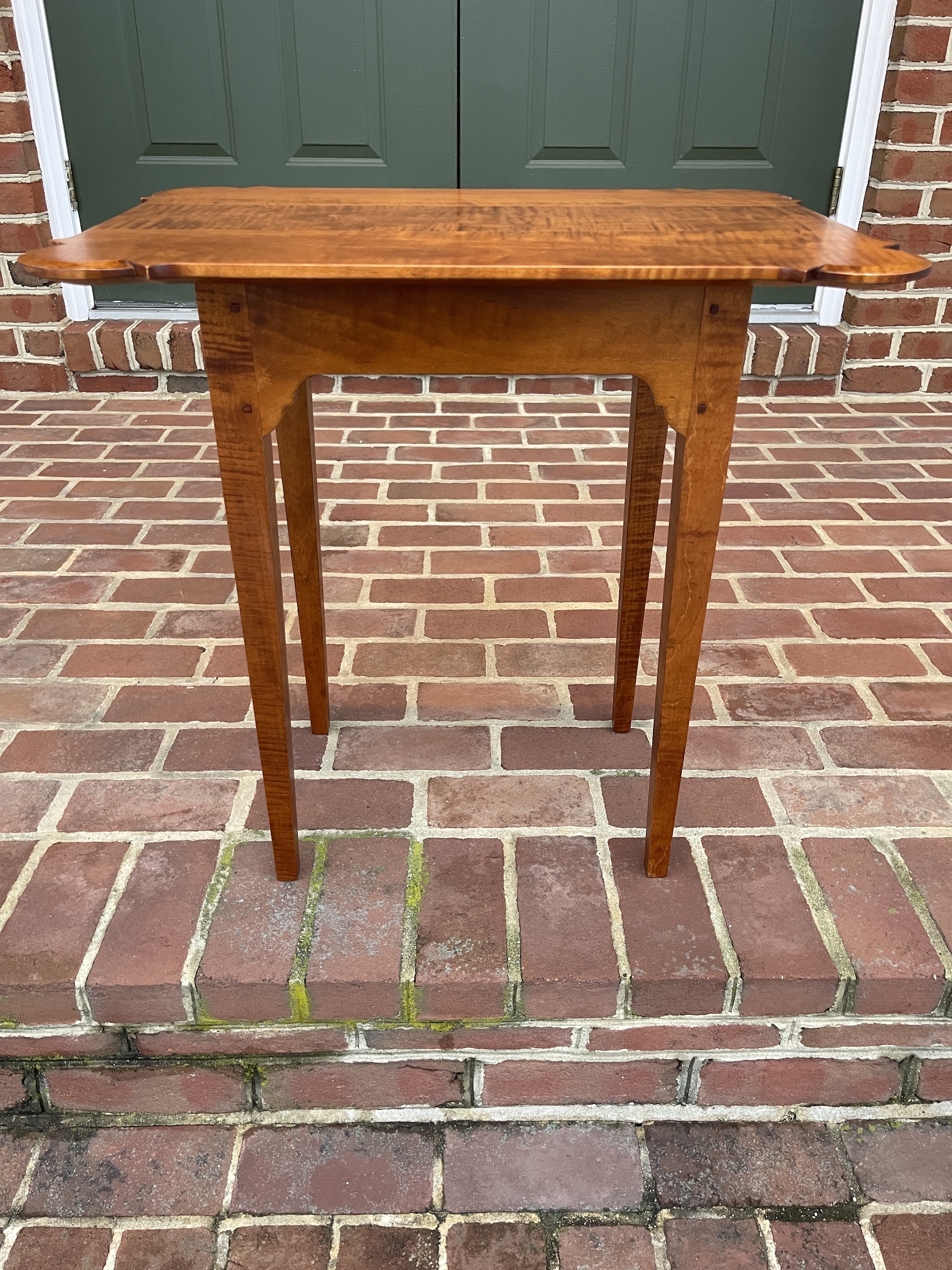 Tiger Maple Wood Shaker Stand with Porringer Top Image