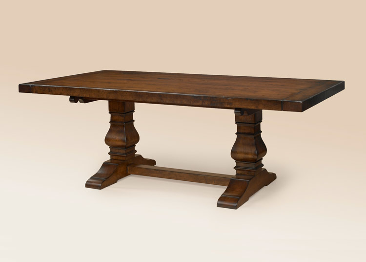 European Trestle Table, Trestle Style Dining Room Tables