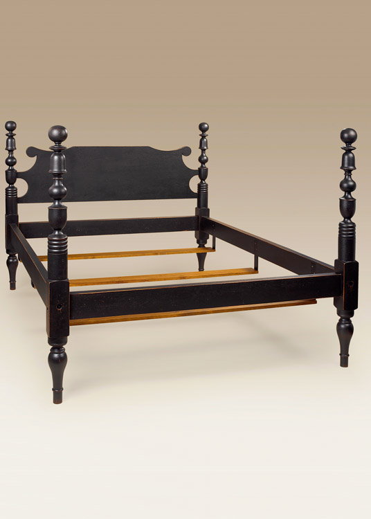 Historical Philadelphia Bell And Ball Bed, Primitive Bed Frames