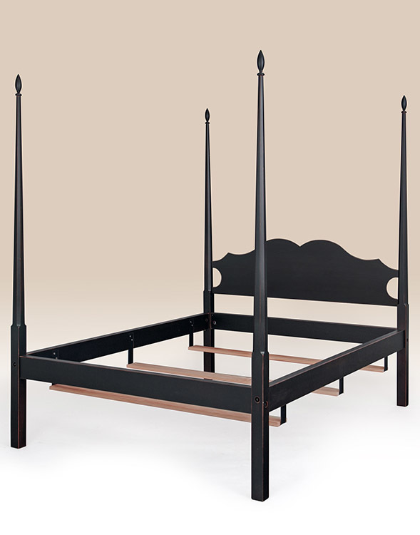 Historical Wayland Pencil Post Bed, Pencil Bed Frame