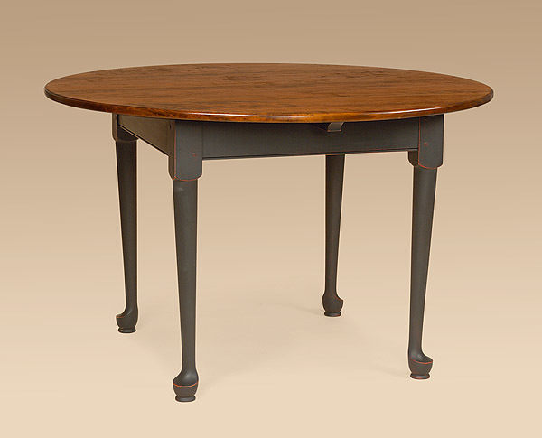Round Queen Anne Farmhouse Table, Painted Queen Anne Coffee Table
