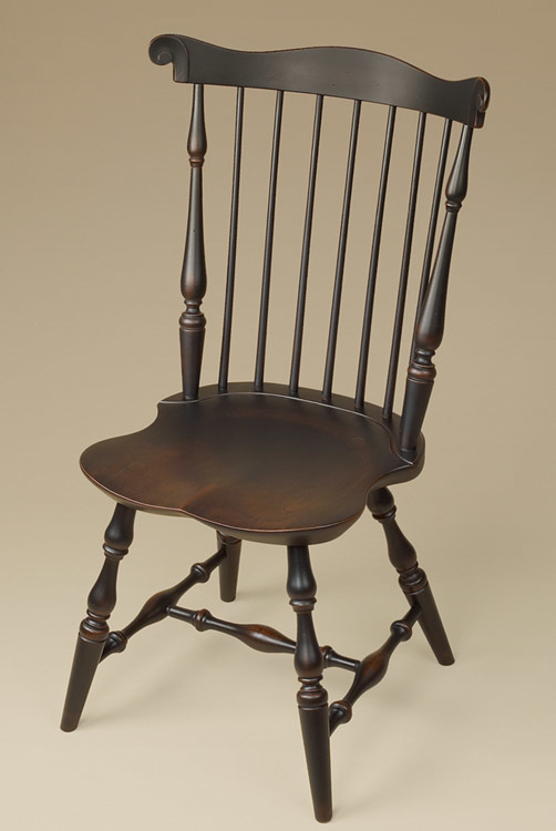Fan Back Windsor Side Chair, Early American Dining Room Chairs
