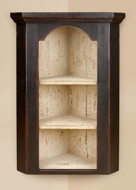 Drake Hanging Corner Cupboard, Wall Mounted Corner Cabinet